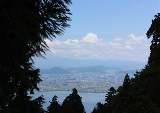 延暦寺から見える琵琶湖