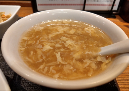 楽仙楼の中華風玉子スープ