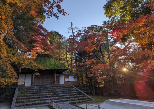 法然院の山門と紅葉