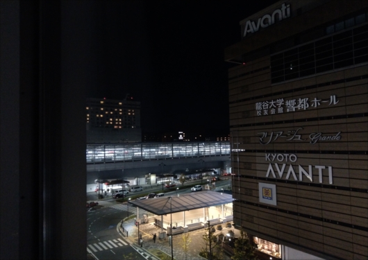 ホテルヴィスキオ京都窓からの景色